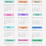 2024 Digital Printable Downloadable Clear Month To View Calendar | Printable 6 Month Calendar 2024