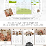 2024 Editable Calendar Template 2024 Yearly Calendar 2024   Etsy | Printable Editable Calendar 2024