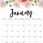 2024 Floral Calendar Printable   Paper Trail Design | 2024 Floral Calendar Printable