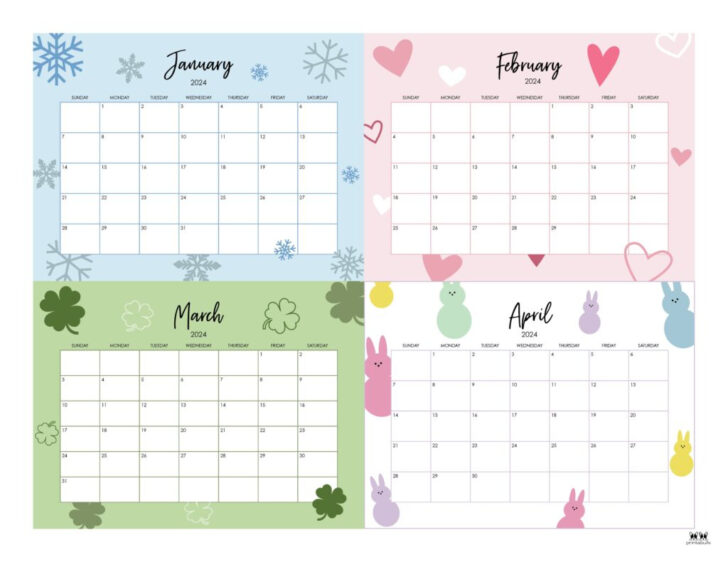 Monthly Free Printable 2024 Calendar Printable | Calendar 2024