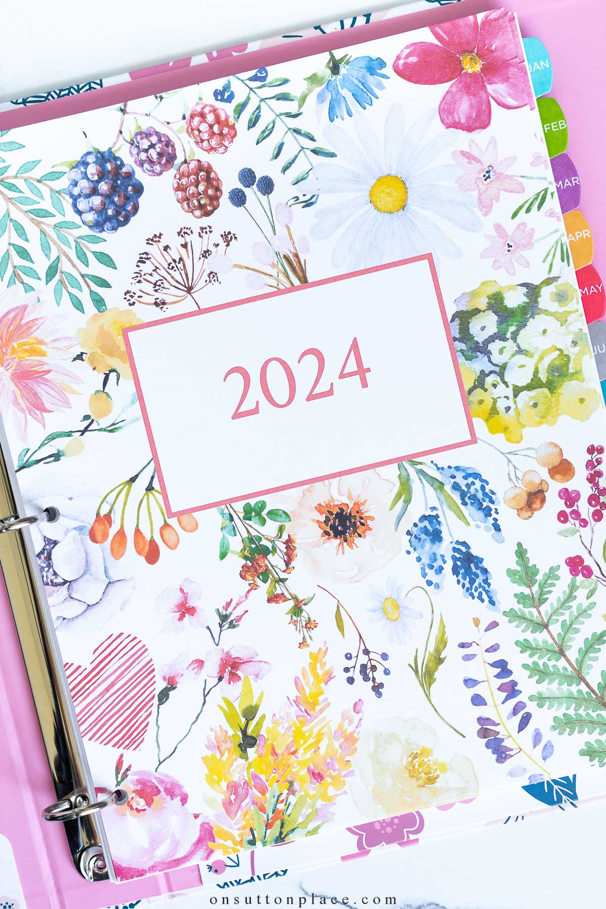 2024 Free Printable Calendar With Planner Pages - On Sutton Place | Free Printable Pocket Calendar 2024