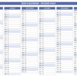 2024 Half Year Calendar To Print | Printable 6 Month Calendar 2024