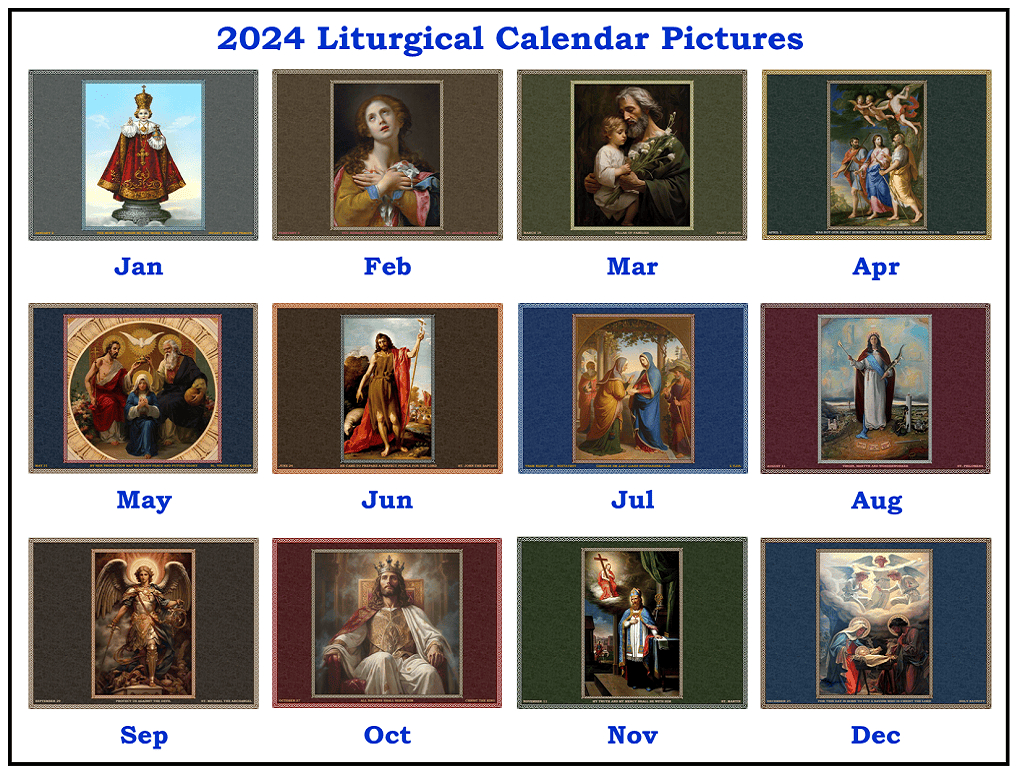 2024 Liturgical Calendar |  Calendar 2024