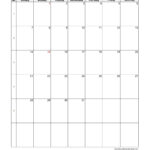 2024 Monthly Calendar (Blank Vertical Template) | Free Calendar | 2024 Blank Calendar Printable