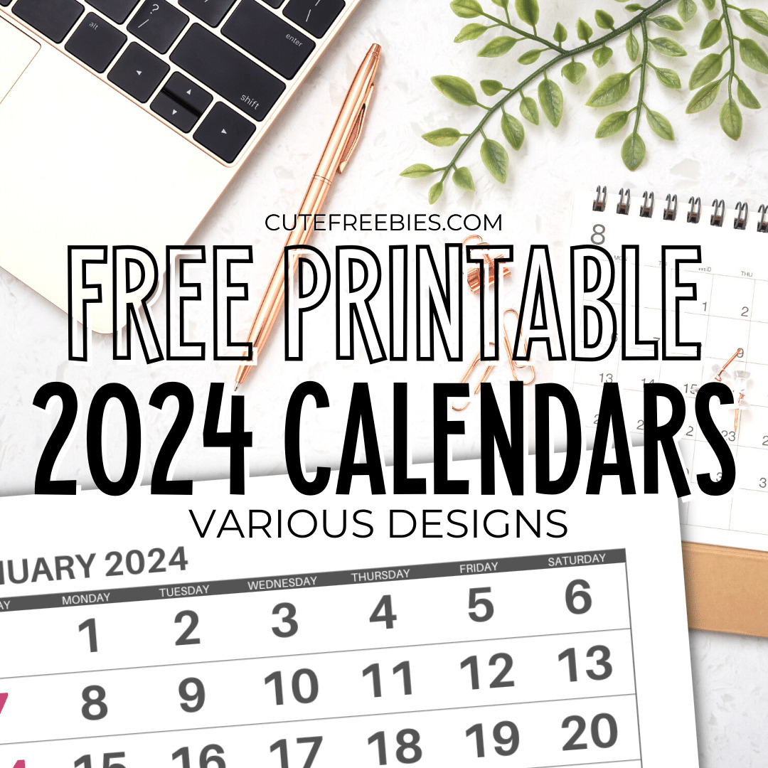 2024 Monthly Calendar (Free Leap Year Calendar) - Cute Freebies |  Calendar 2024