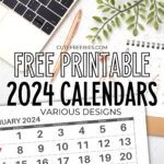 2024 Monthly Calendar (Free Leap Year Calendar)   Cute Freebies | Free Printable Calendar 2024