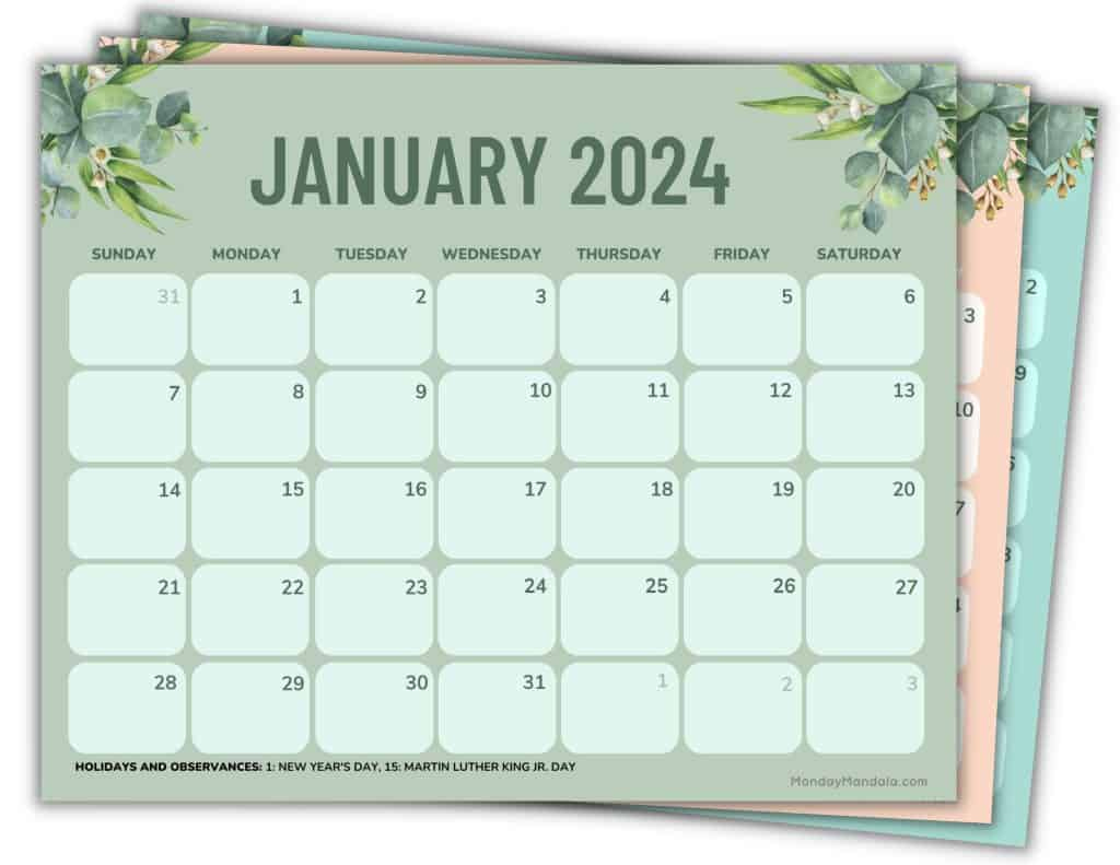 2024 Printable Calendars (56 Free Pdf Printables) |  Calendar 2024