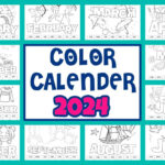 2024 Printable Coloring Calendar For Kids   Made With Happy | Free Printable Children'S Calendar 2024