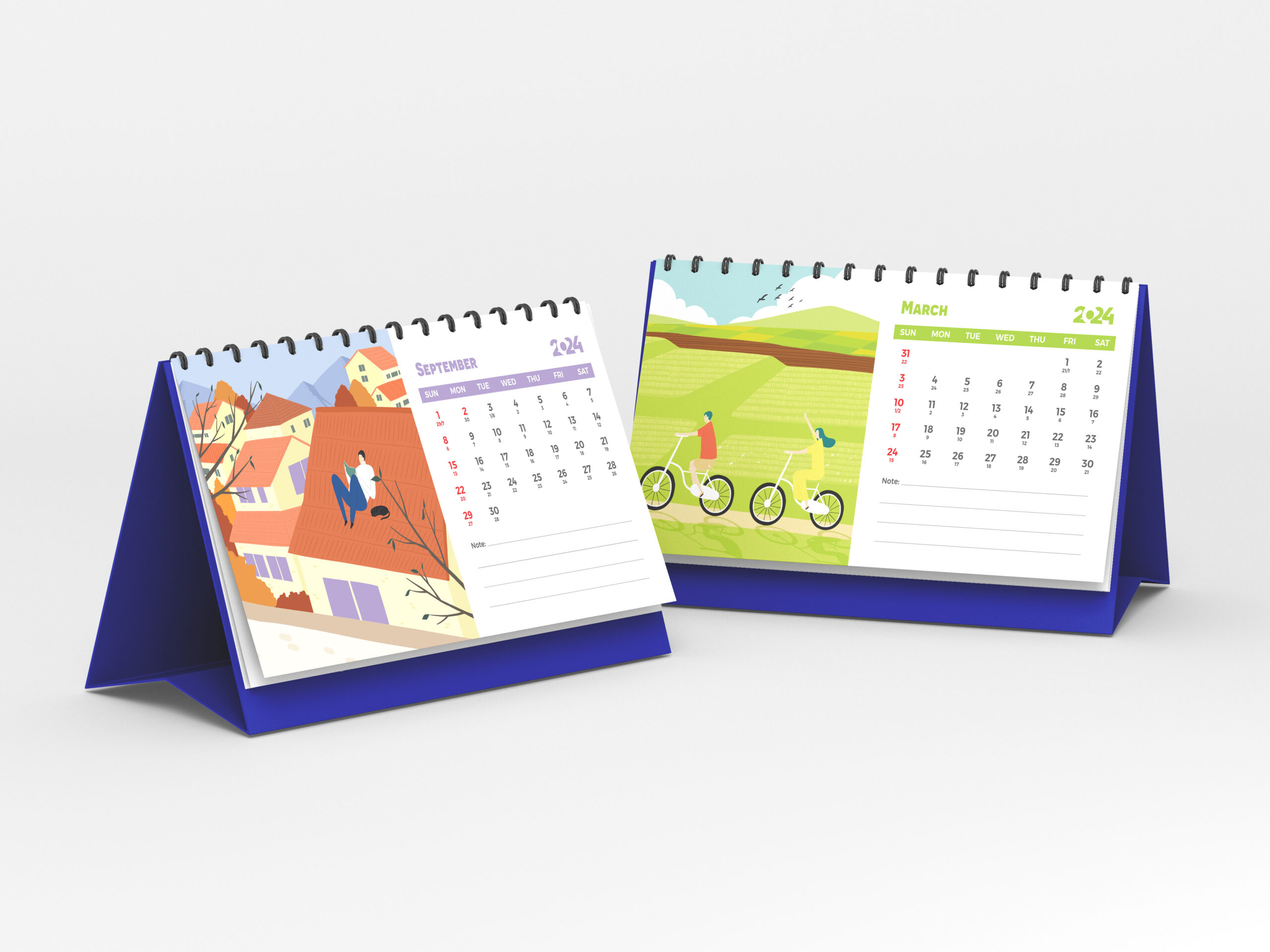 2024 Printable Desk Calendar Templateant Dang On Dribbble |  Calendar 2024