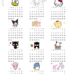 2024 Sanrio Calendar, 2023 | Hello Kitty, Şirin Çizim, Sevimli |  Calendar 2024