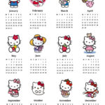 2024 Sanrio Hello Kitty Calendar In 2023 | Hello Kitty, Hello | Printable Sanrio Calendar 2024