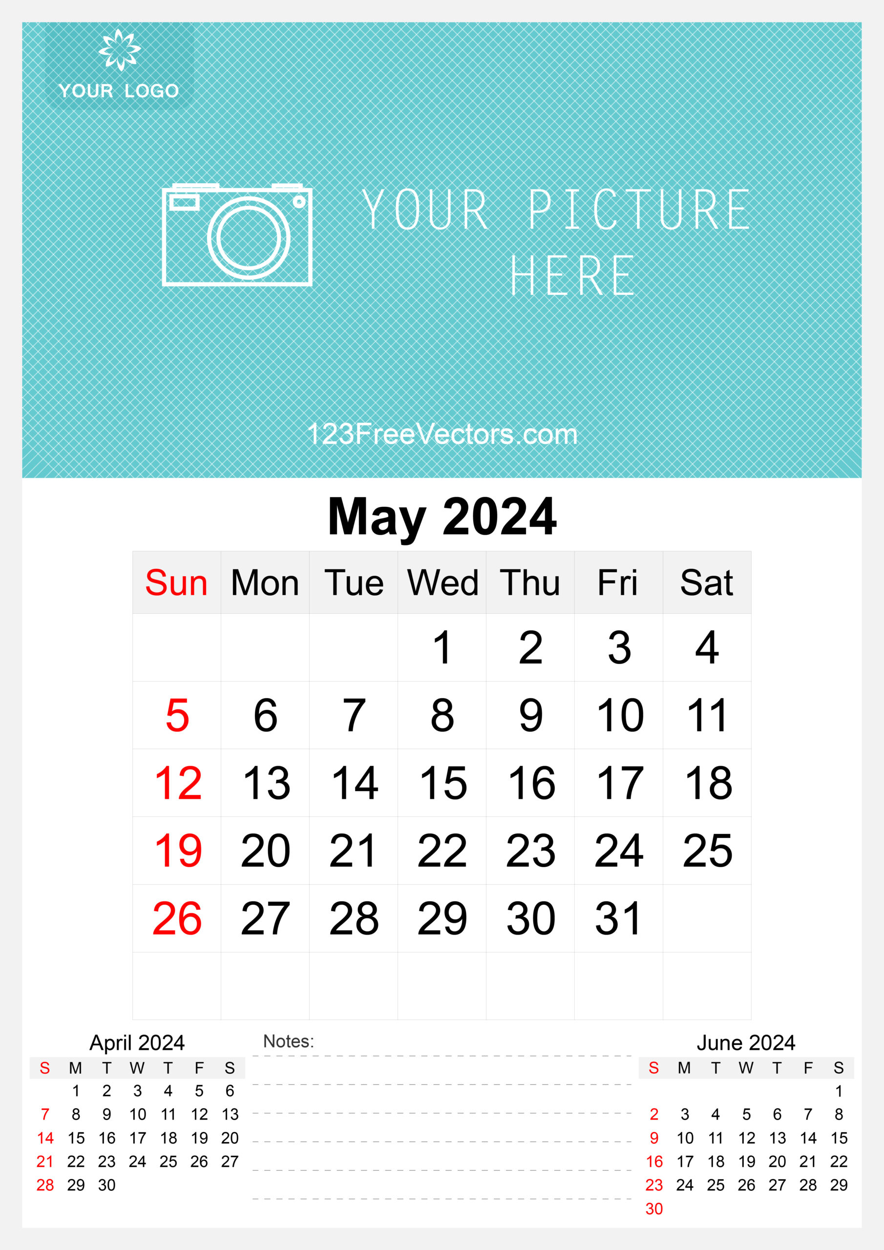 2024 Wall Calendar Templates: 48 Free Printables And Editable Ai | 2024 Wall Calendar Printable