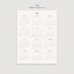 2024 Yearly Calendar 2024 At A Glance Yearly Overview   Etsy |  Calendar 2024