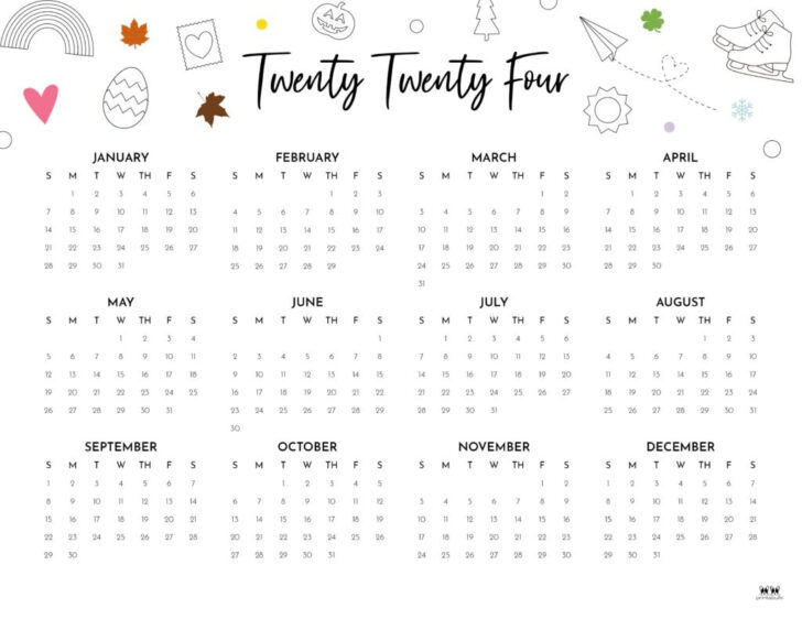 Year Calendar Printable 2024 | Calendar 2024