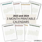 3 Month Calendar Printables: 2024 ⋆ Love Our Real Life | 3 Month Calendar Printable 2024