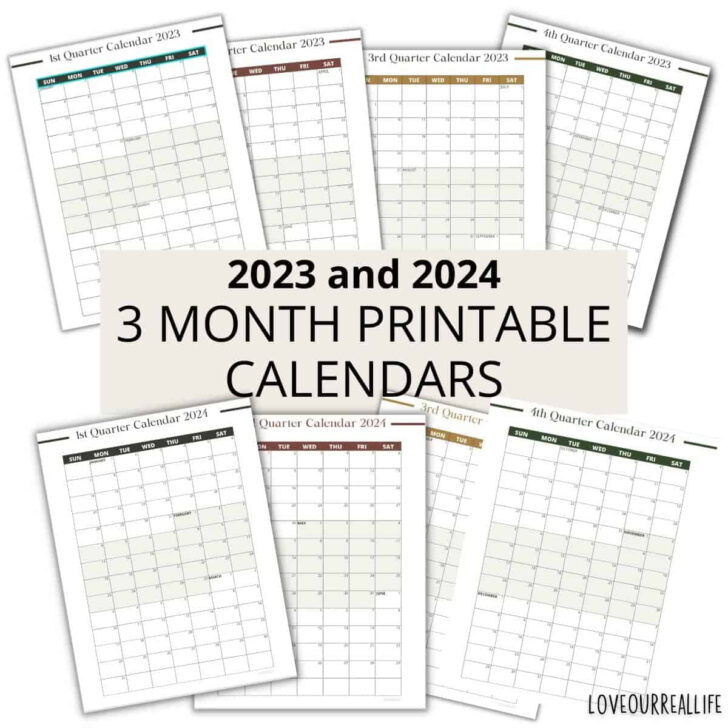 Printable 3 Month Calendar 2024 | Calendar 2024