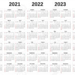 A 2020 2024 Annual Calendar With White Background. Stock Photo | 4 Year Calendar 2020 To 2024 Printable