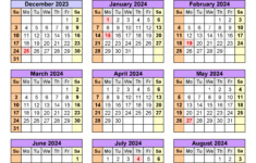 Academic Calendars 2023/2024 – Free Printable Pdf Templates |  Calendar 2024