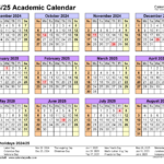 Academic Calendars 2024/2025   Free Printable Pdf Templates | Academic Calendar 2024 25 Printable