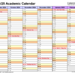 Academic Calendars 2024/2025   Free Printable Pdf Templates | Academic Calendar 2024 25 Printable