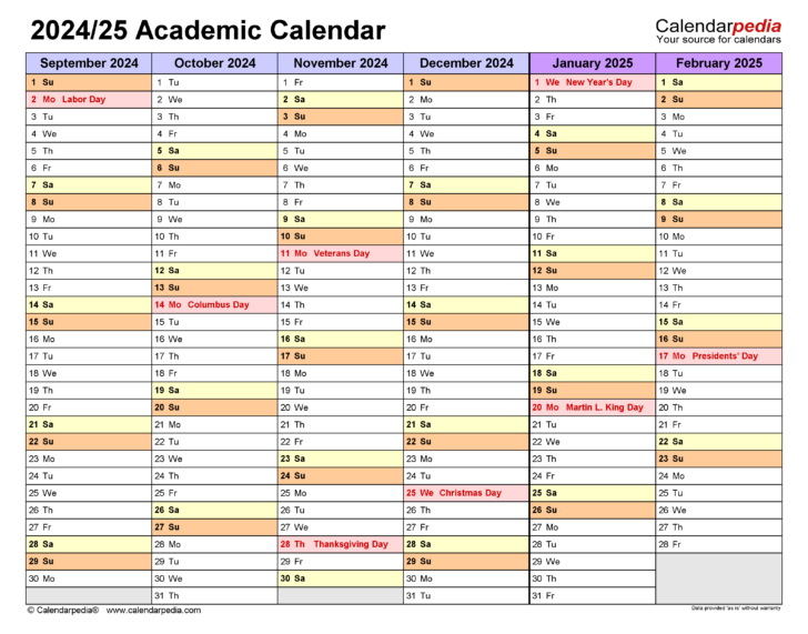 Academic Calendar 2024 25 Printable | Calendar 2024