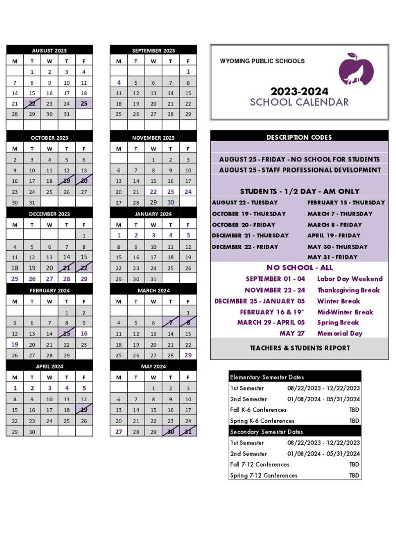 All The Greater Grand Rapids School Calendars 2023-24 (+Grps |  Calendar 2024