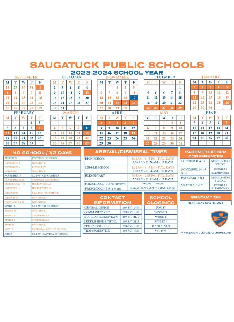 All The Greater Grand Rapids School Calendars 2023-24 (+Grps |  Calendar 2024