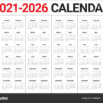 Année 2021 2022 2023 2024 2025 2026 Modèle Conception Vectorielle |  Calendar 2024