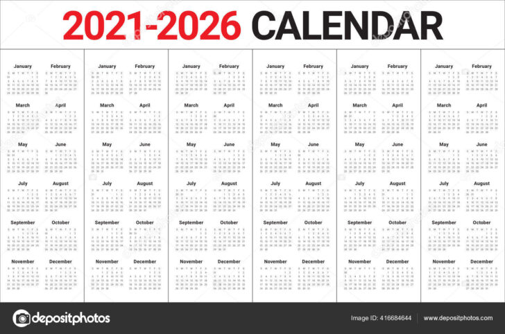 4 Year Calendar 2021 to 2024 Printable | Calendar 2024