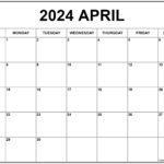 April 2024 Calendar | Free Printable Calendar | April 2024 Calendar With Holidays Printable