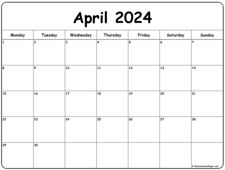 April 2024 Printable Calendar | Calendar 2024