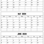 April To June 2024 Calendar Templates   Spootviral |  Calendar 2024