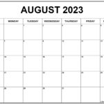 August 2023 Calendar | Free Printable Calendar |  Calendar 2024