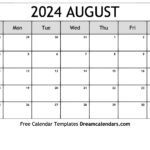 August 2024 Calendar | Free Blank Printable With Holidays | Printable August 2024 Calendar