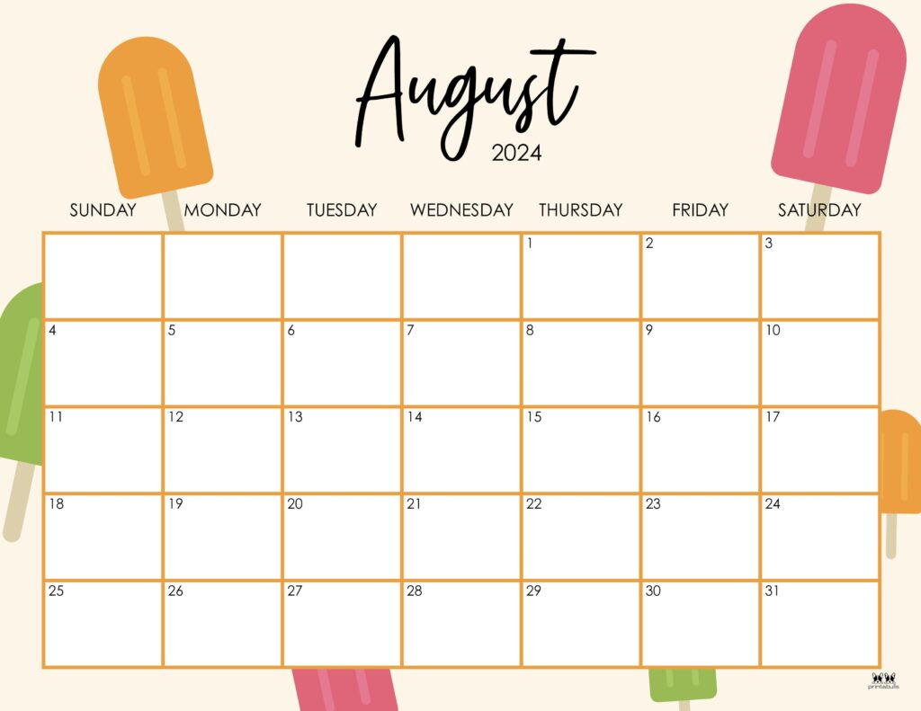 August 2024 Calendars - 50 Free Printables | Printabulls |  Calendar 2024