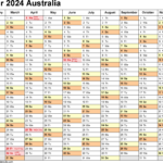 Australia Calendar 2024   Free Printable Pdf Templates | 2024 Calendar With Holidays Australia Printable