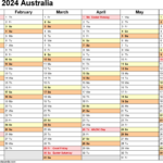 Australia Calendar 2024   Free Printable Pdf Templates | Printable Calendar 2024 Australia