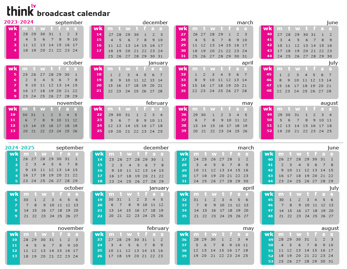 2024 Broadcast Calendar Printable Calendar 2024 Printable Calendar 2024