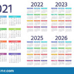 Calendar 2021 2022 2023 2024 2025 2026 2027 Years. Vector |  Calendar 2024