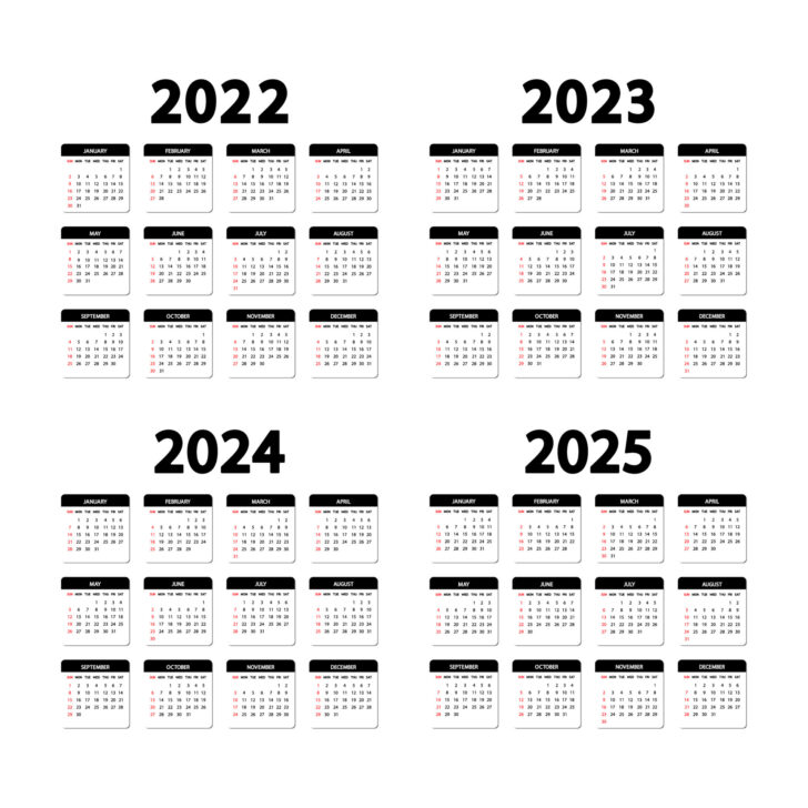 Printable 3 Year Calendar 2022 to 2024 | Calendar 2024