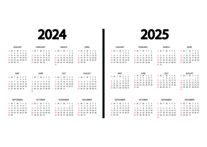 2024 and 2025 Calendar Printable | Calendar 2024