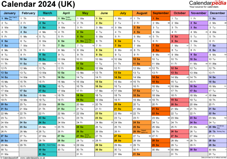 2024 Yearly Calendar Printable Word | Calendar 2024