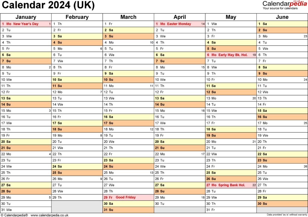 Calendar 2024 UK Printable Calendar 2024 Printable Calendar 2024