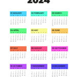 Calendar 2024, Week Starts From Sunday, On White Background Black |  Calendar 2024