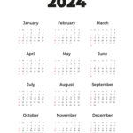 Calendar 2024, Week Starts On Sunday, On White Background |  Calendar 2024