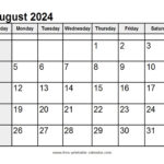 Calendar August 2024   Free Printable Calendar |  Calendar 2024