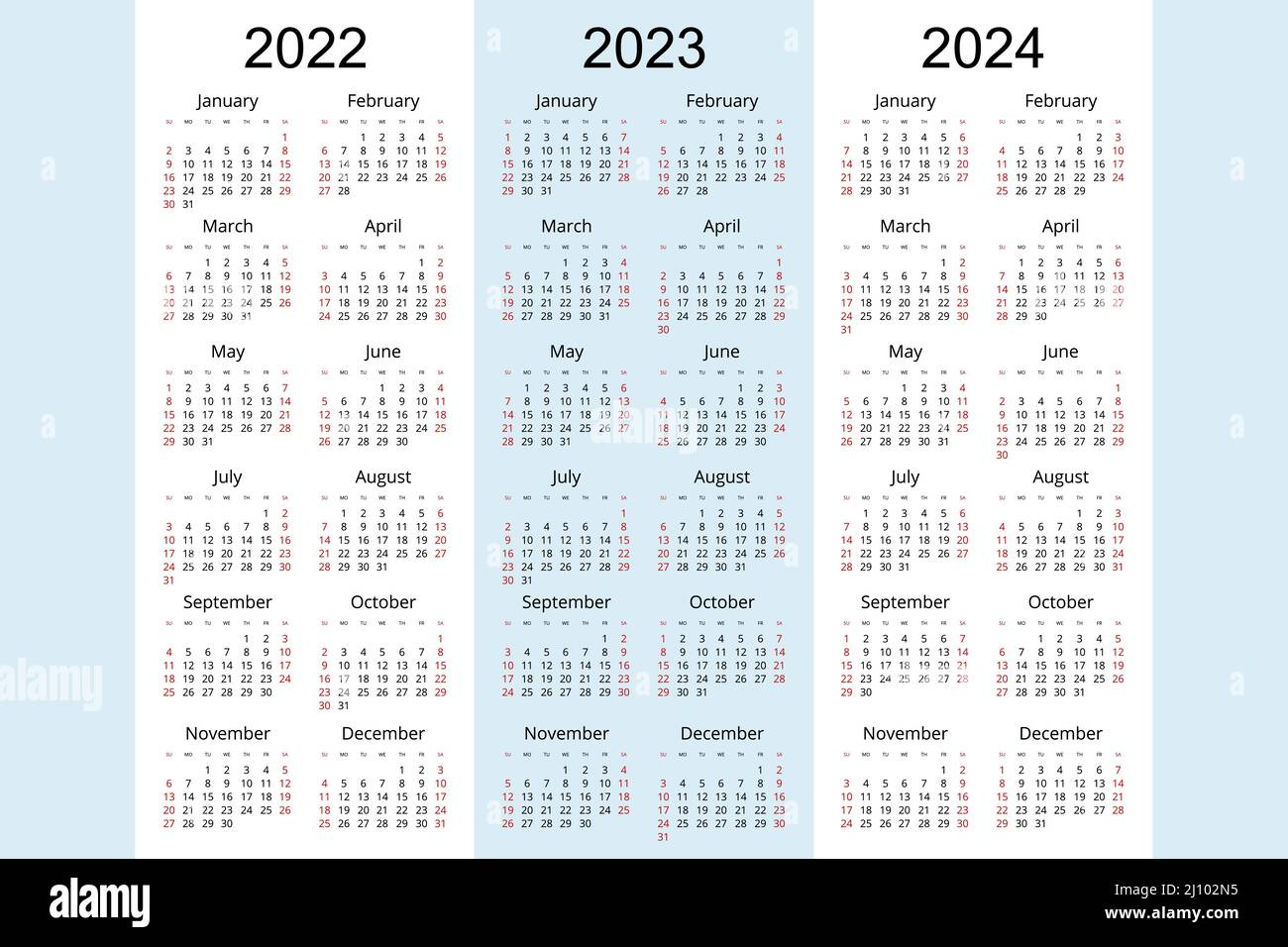 Calendar Planner 2022, 2023, 2024, Corporate Design Planner |  Calendar 2024