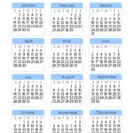 Calendar Template For The Year 2024 In Simple Minimalist Style | 2024 Calendar Printable Portrait