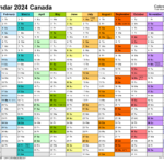 Canada Calendar 2024   Free Printable Pdf Templates | 2024 Calendar Canada Printable Free