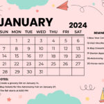 Cute January 2024 Calendar   Download In Word, Illustrator, Eps |  Calendar 2024